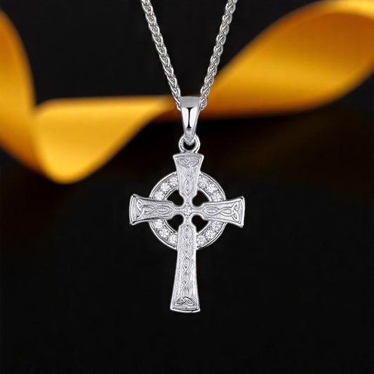 Small Celtic Cross with Cubic Zirconia