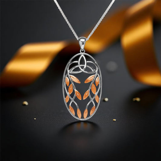 Silver Pendant Trinity Petals
