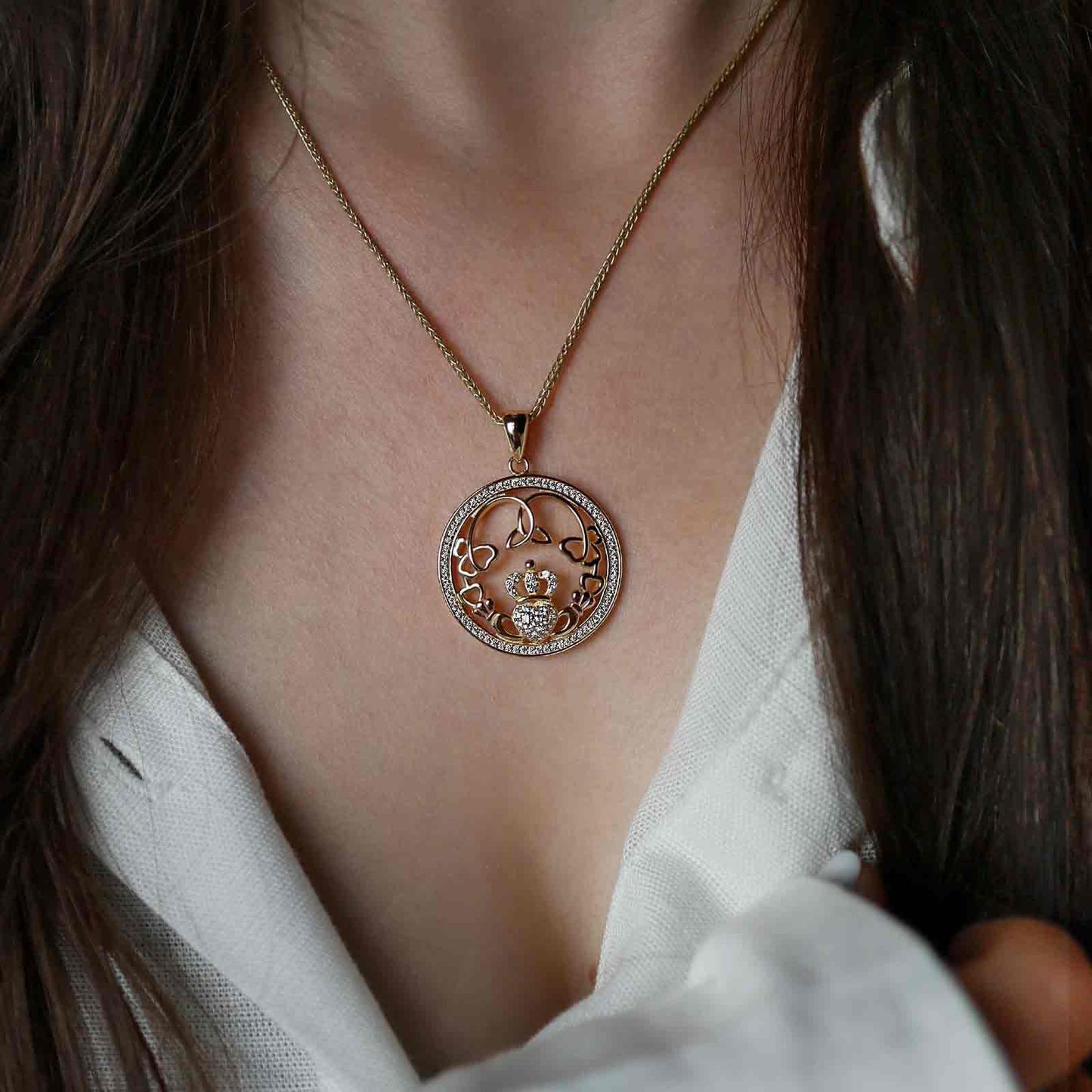 Claddagh and Trinity Pendant