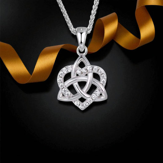 Trinity with Heart CZ Pendant
