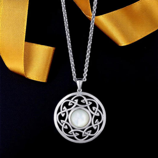 Silver Solstice Pendant Celtic Knot Large