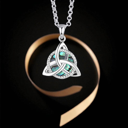 Trinity & Circle Pendant - Abalone