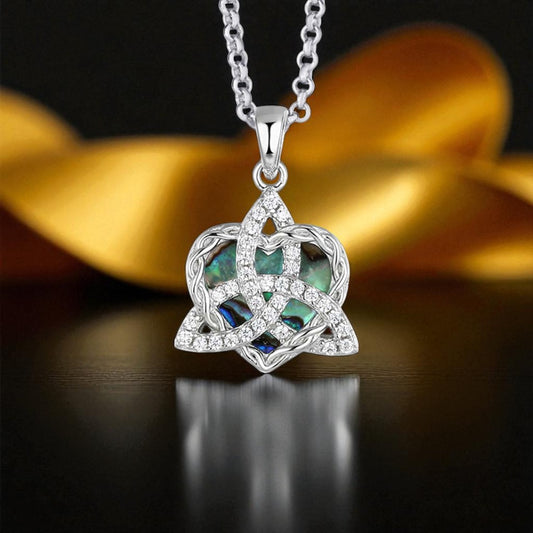 Trinity & Heart Pendant - Abalone