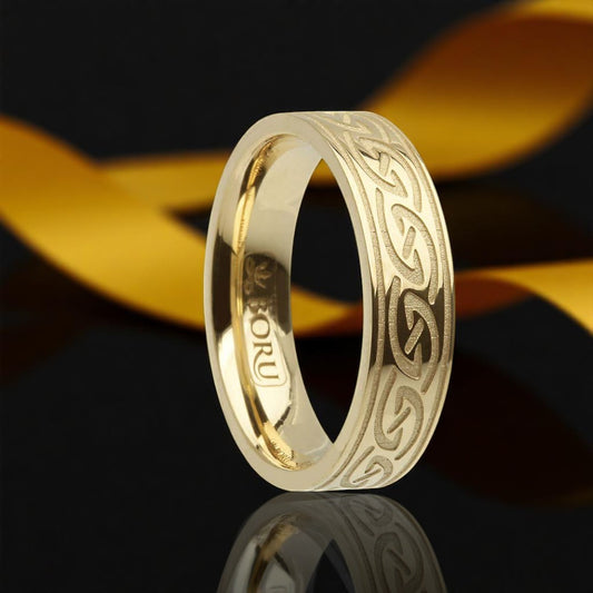 Narrow Celtic Waves Ring