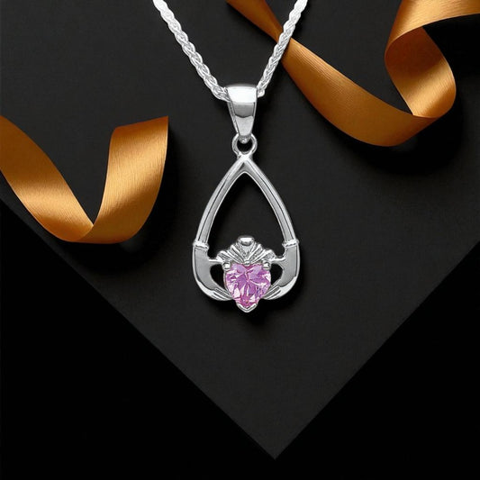 October Pink Tourmaline Pendant