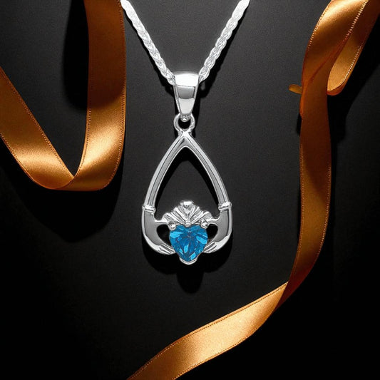 December Blue Topaz Pendant