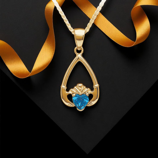 December Blue Topaz Pendant