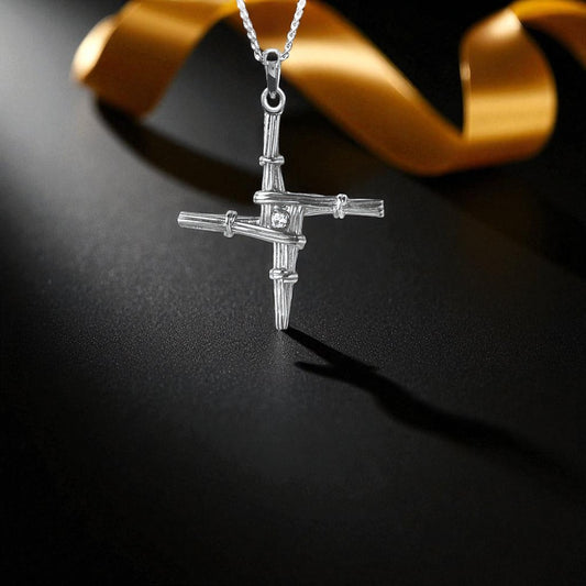 St. Bridget's Cross with Diamond - Medium