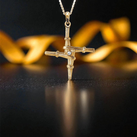 St. Bridget's Cross with Diamond - Medium