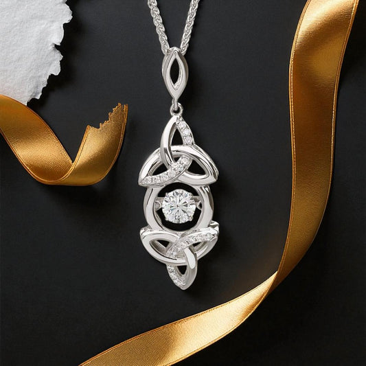 Silver Pendant Dancing Stone Trinity