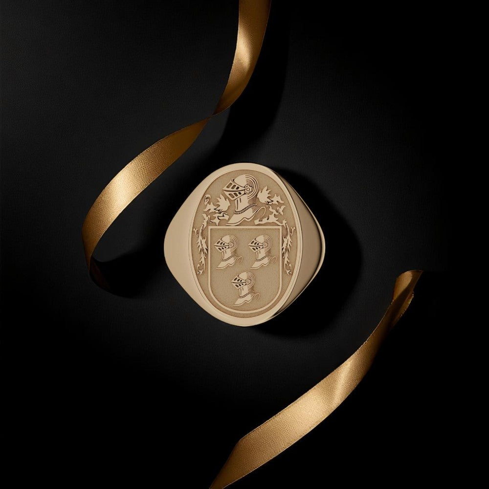 Medium Solid Oval Heraldry Ring