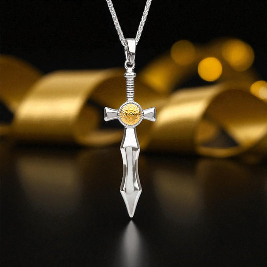 Nuada Silver & 18K Plated Sword Pendant