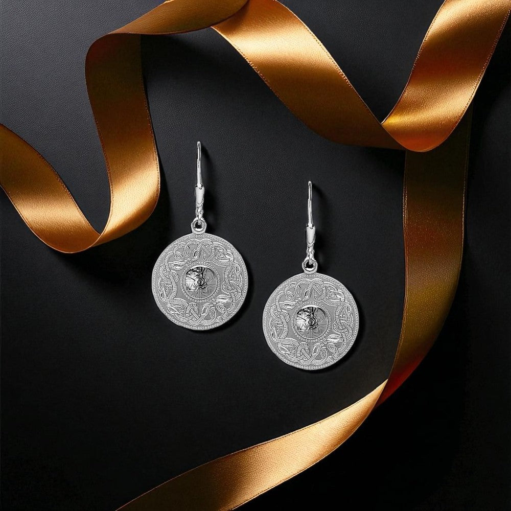 Celtic Warrior Drop Earrings - Small