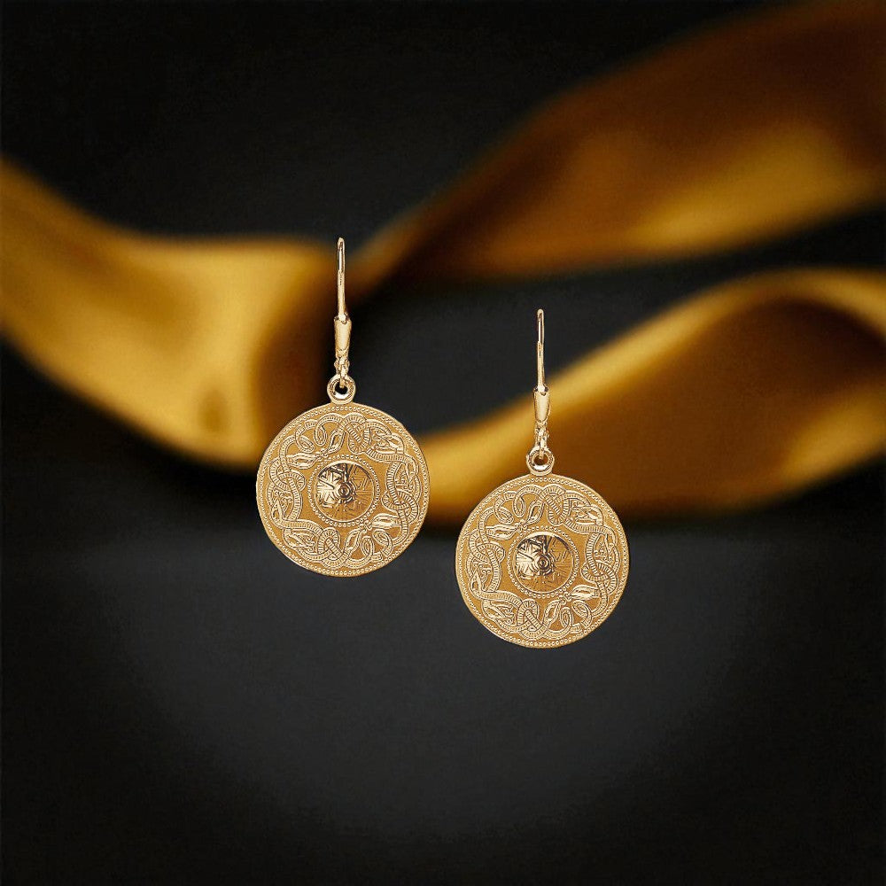Celtic Warrior Drop Earrings - Small