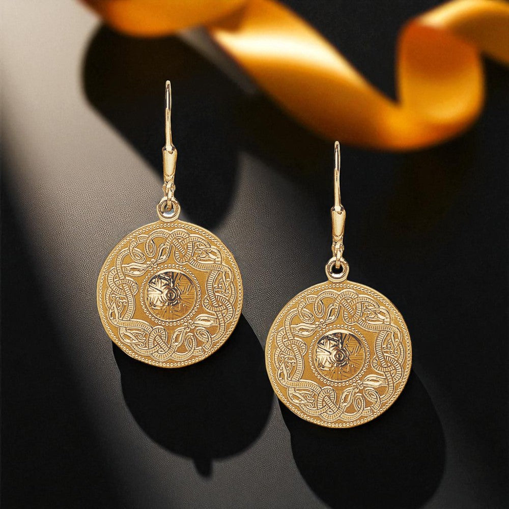 Celtic Warrior Drop Earrings - Medium