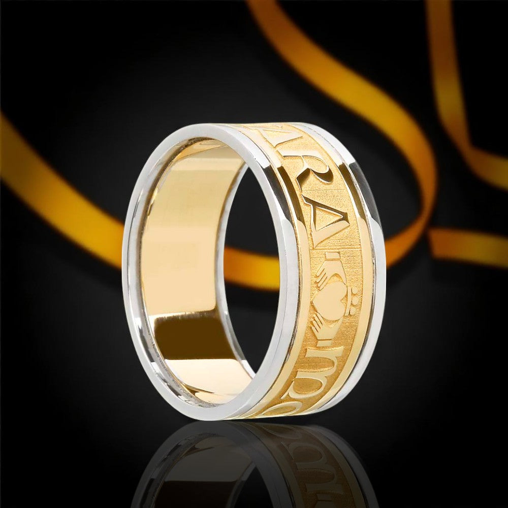 Gents Original Mo Anam Cara Ring with White Trims