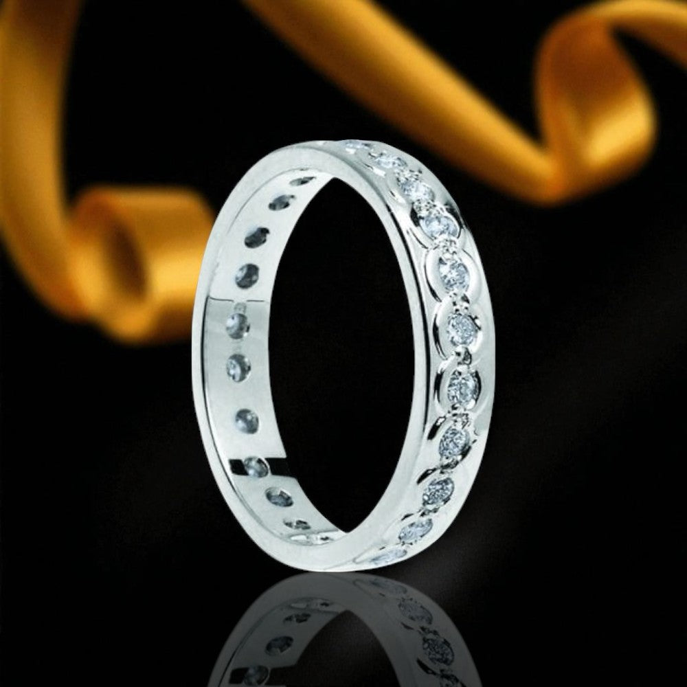 Gents Diamond Set Continuity Celtic Ring