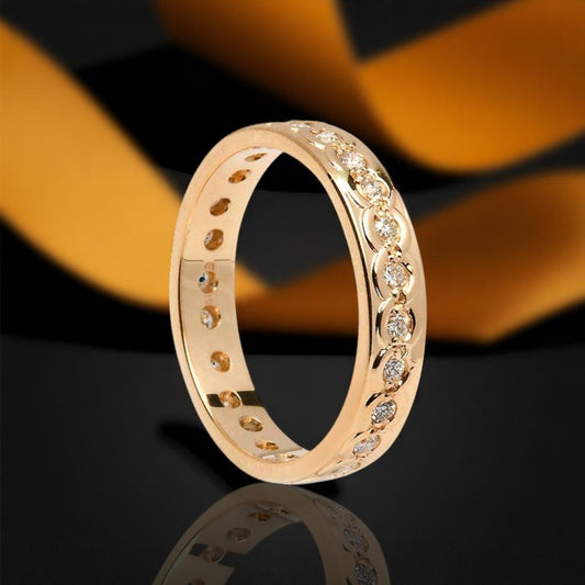 Gents Diamond Set Continuity Celtic Ring