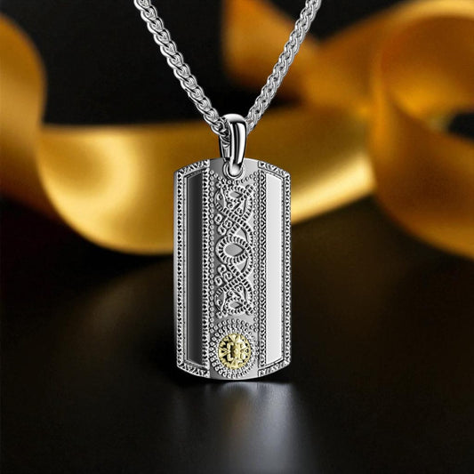 CW Tag Polished with 18K Bead>