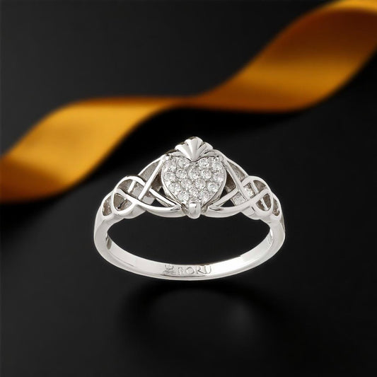 Pave Claddagh Ring