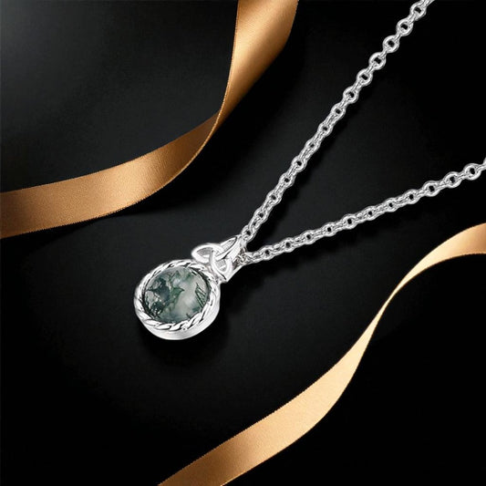 Moss Agate Trinity Pendant