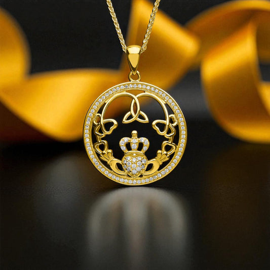 Claddagh and Trinity Pendant
