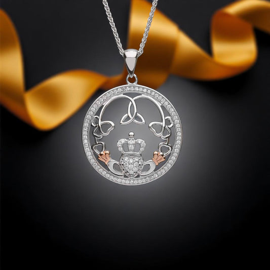 Claddagh and Trinity Pendant