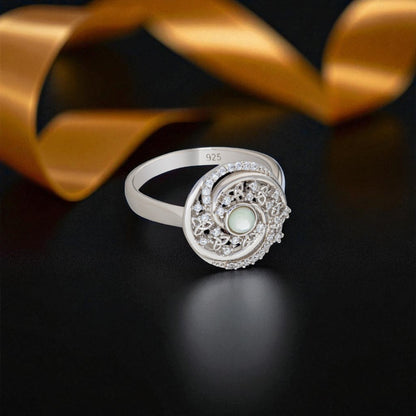 Silver Arian Ring Swirls