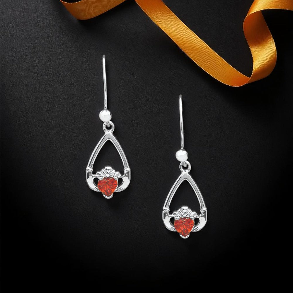 January Garnet Earrings