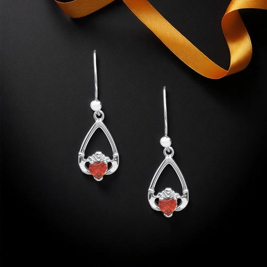 January Garnet Earrings