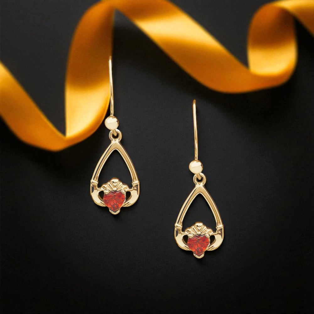 January Garnet Earrings