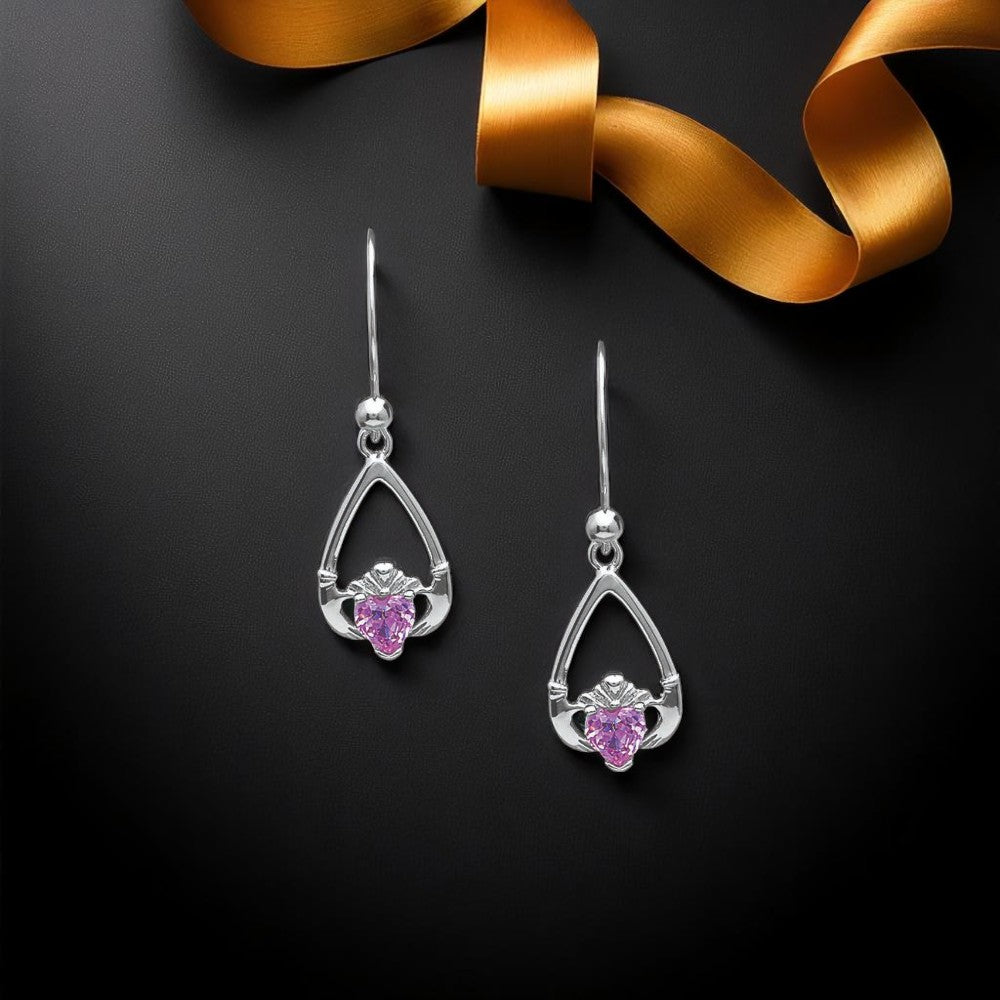 October Pink Tourmaline Earrings