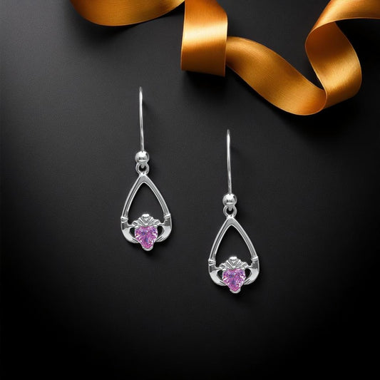 October Pink Tourmaline Earrings