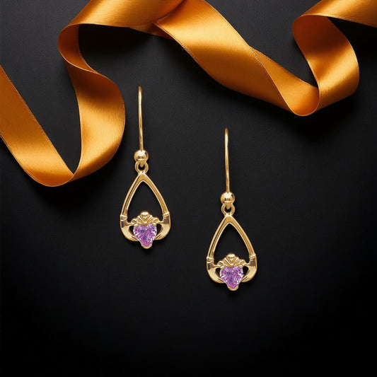 October Pink Tourmaline Earrings