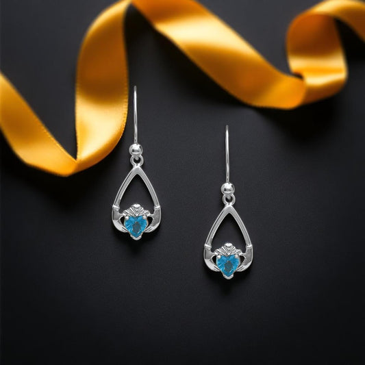 December Blue Topaz Earrings