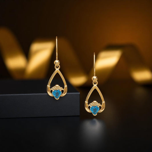 December Blue Topaz Earrings