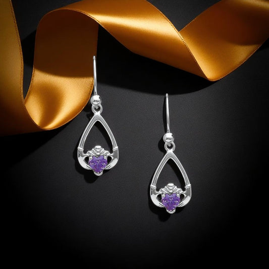 February Amethyst Earrings
