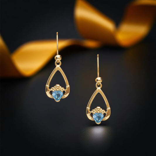 March Aquamarine Earrings