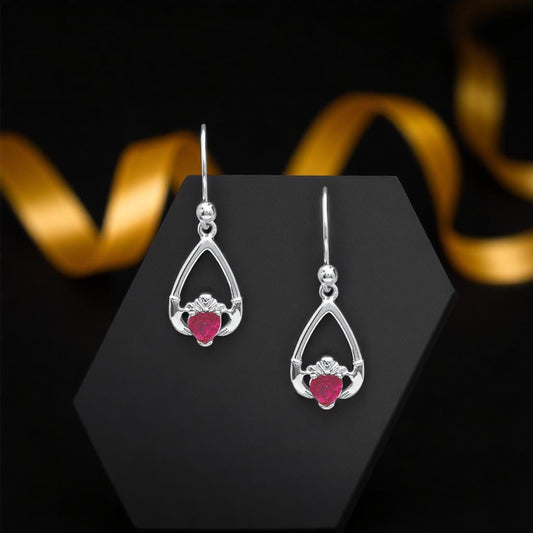 July Ruby Earrings