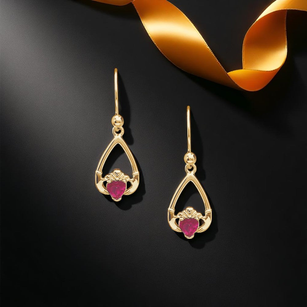 July Ruby Earrings