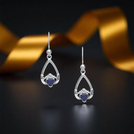 September Sapphire Earrings