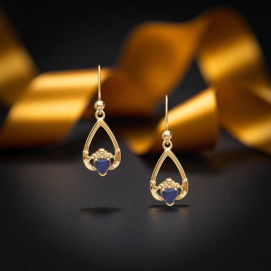 September Sapphire Earrings