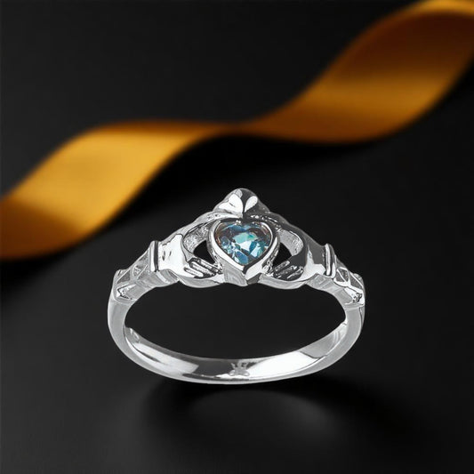 December Blue Topaz Ring