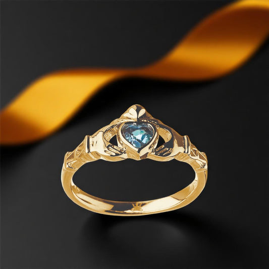 December Blue Topaz Ring