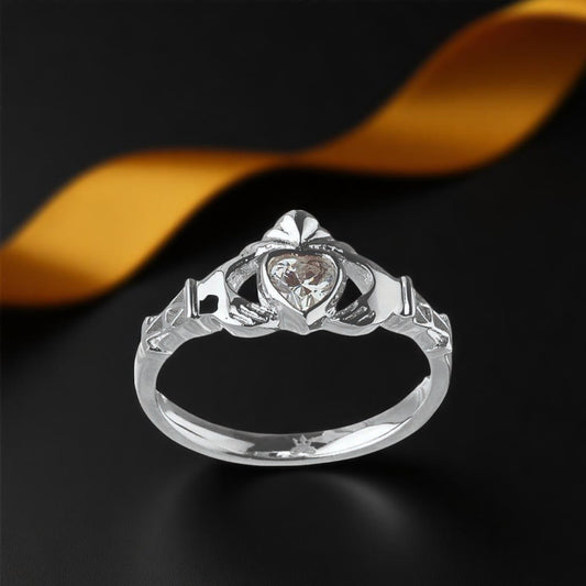 April Clear CZ Ring