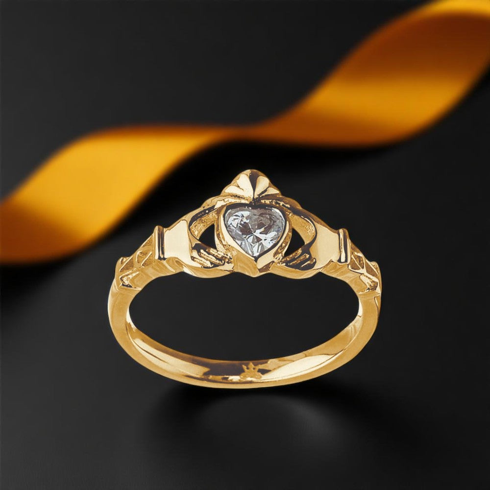 April Clear CZ Ring