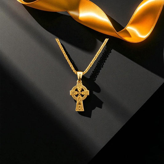 14K Gold Vermeil Traditional Cross - Very Small