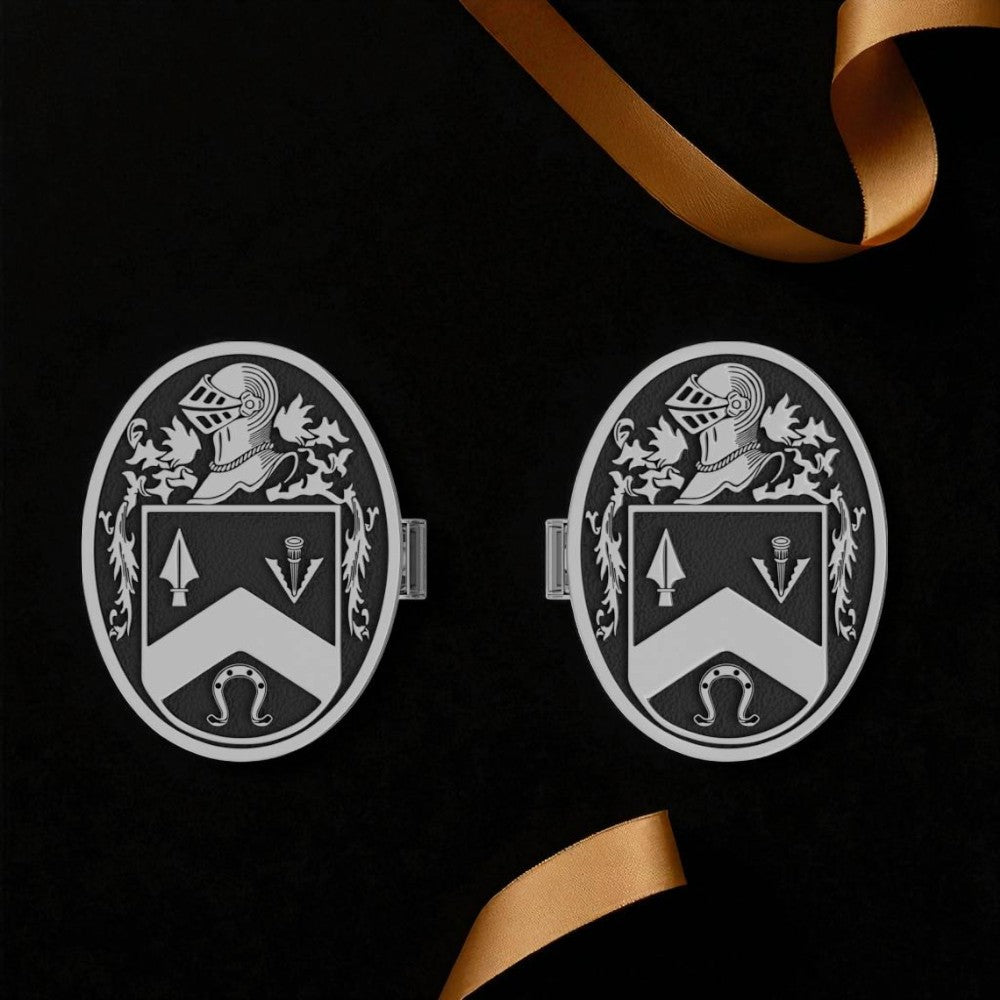 Large Oval Heraldry Cufflinks