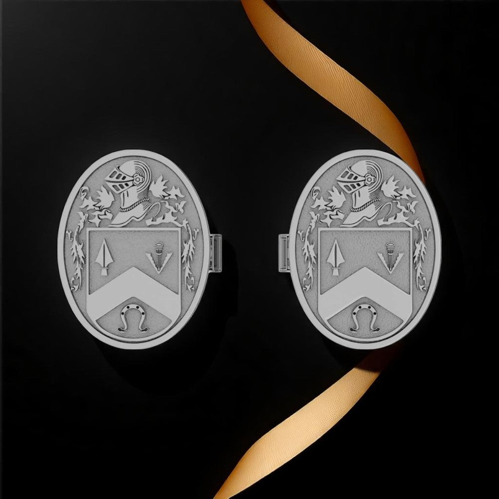 Large Oval Heraldry Cufflinks