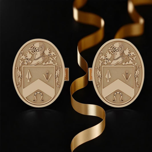 Large Oval Heraldry Cufflinks